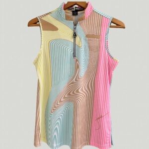 JAMIE SADOCK SLEEVELESS POLO - GEO